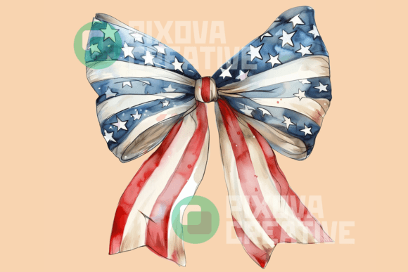 American Coquette Bow PNG Graphic: A Versatile Design for Modern Creators