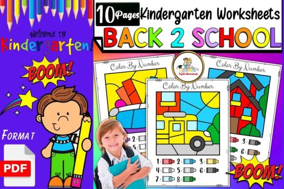 Back to School Math Color by Number