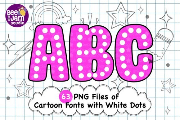 Cartoon Retro with White Dots Fonts: A Versatile Design Asset