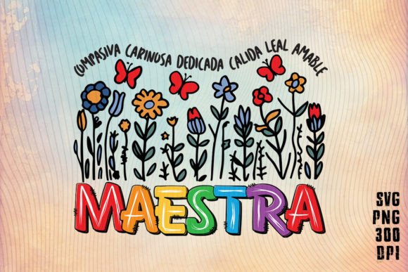 Maestra Teacher Flower Back to School: A Creative Resource for Educators and Designers