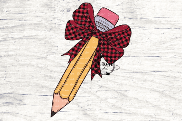 Pencil with a Buffalo Plaid Bow Png: A Versatile Design for Creativity and Practical Use
