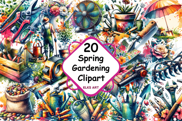 Spring Gardening Sublimation Clipart: A Creative Tool for Educators, Designers, and Garden Enthusiasts